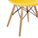 Cadeira Eames Base Madeira e Amarela
