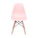 Cadeira Eames Base Madeira e Salmão