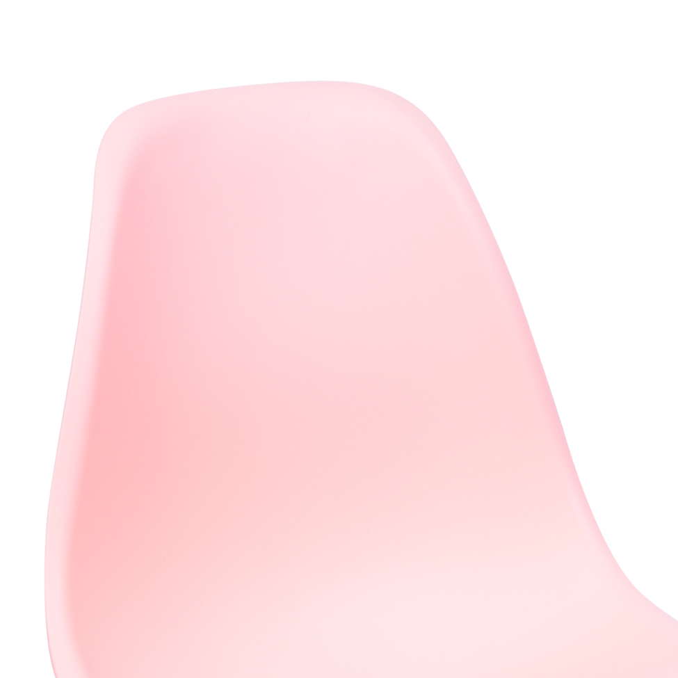 Cadeira Eames Base Madeira e Salmão