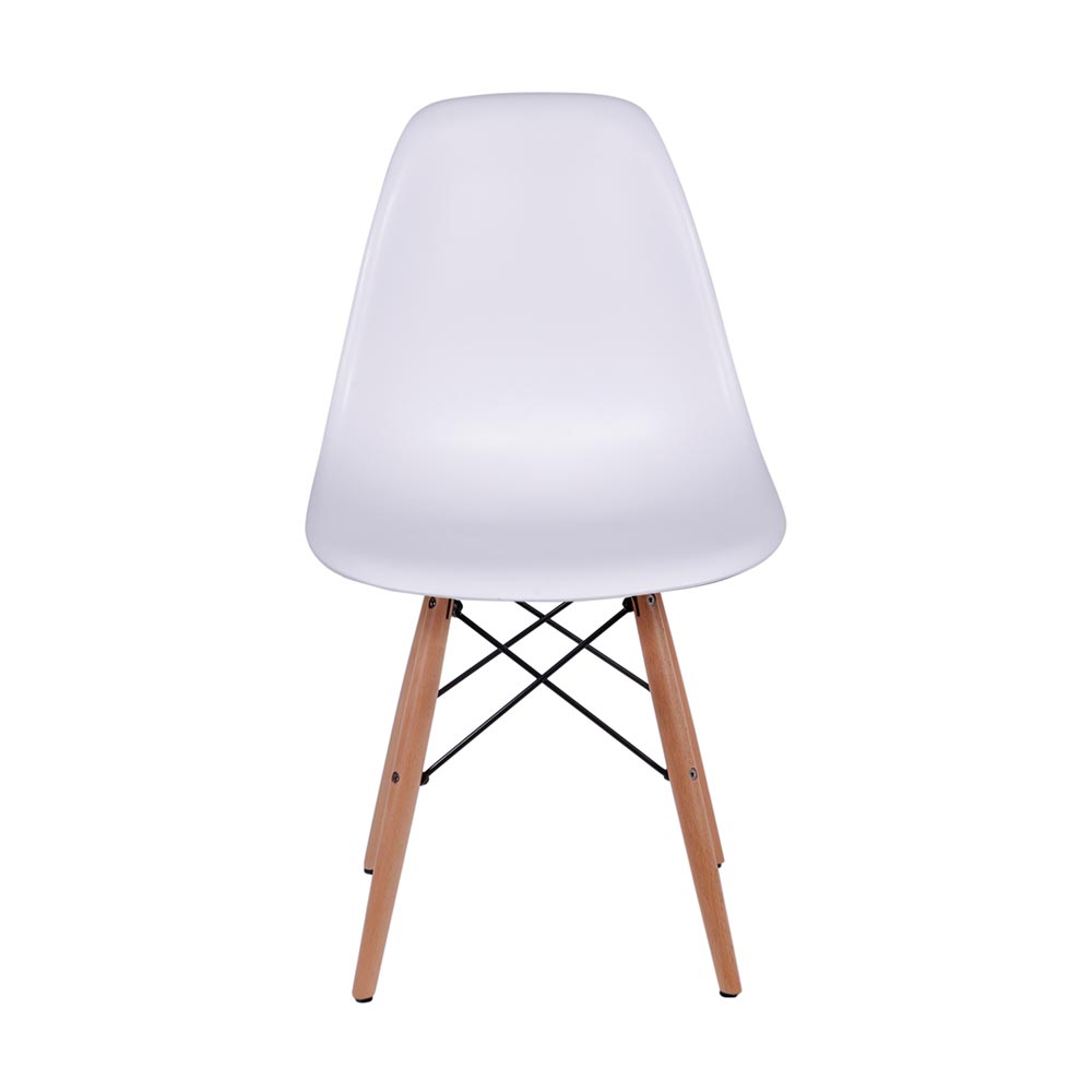 Cadeira Eames DSW Base madeira assento - Branco