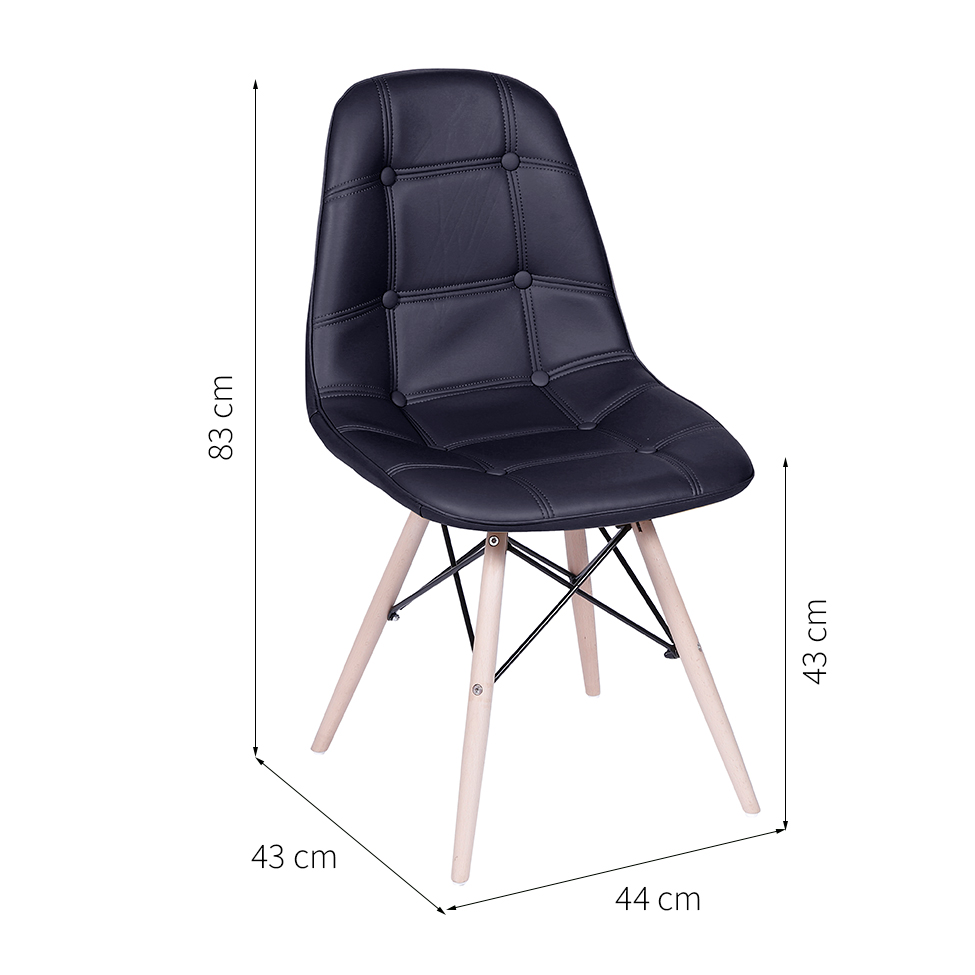 Cadeira Eames Eiffel III Preta
