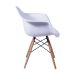 Cadeira Eames Eiffel com Braço Branca Base Madeira