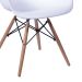 Cadeira Eames Eiffel com Braço Branca Base Madeira