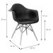 Cadeira Eames Eiffel com Braço Fendi Base Madeira