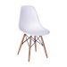 Cadeira Eames II Base Madeira e Branca