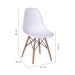 Cadeira Eames II Base Madeira e Branca