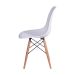 Cadeira Eames II Base Madeira e Branca