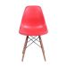 Cadeira Eames II Base Madeira e Vermelha
