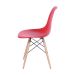Cadeira Eames II Base Madeira e Vermelha