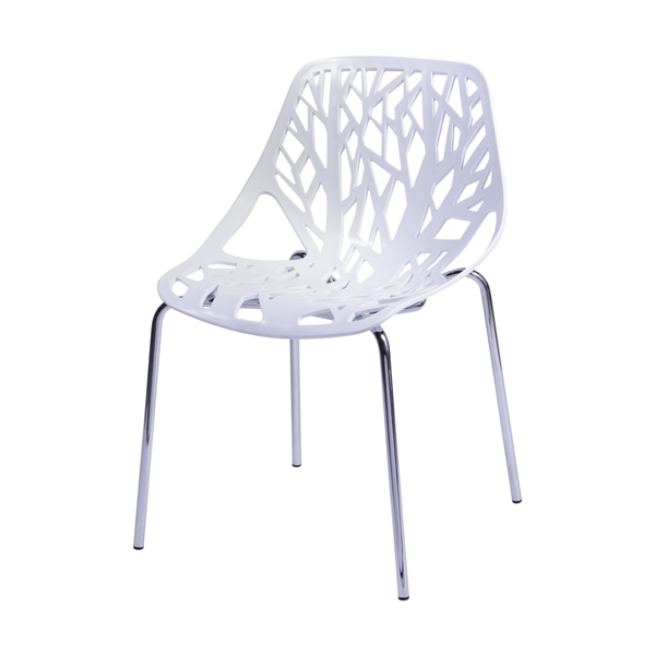 Cadeira Jar Folha Cozinha Sala De Jantar 54X43X80Cm Branco