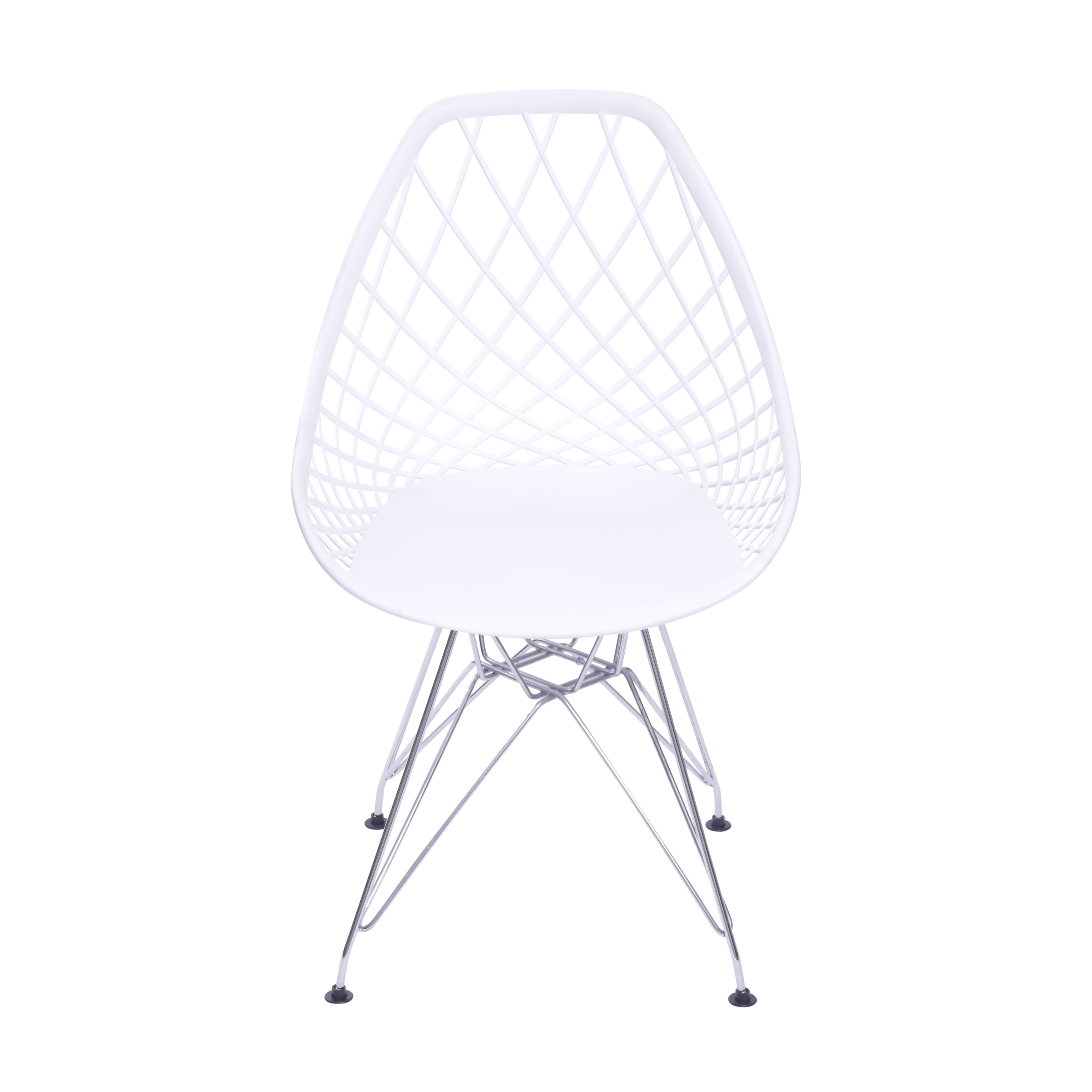 Cadeira Kaila Branca - Base Metal