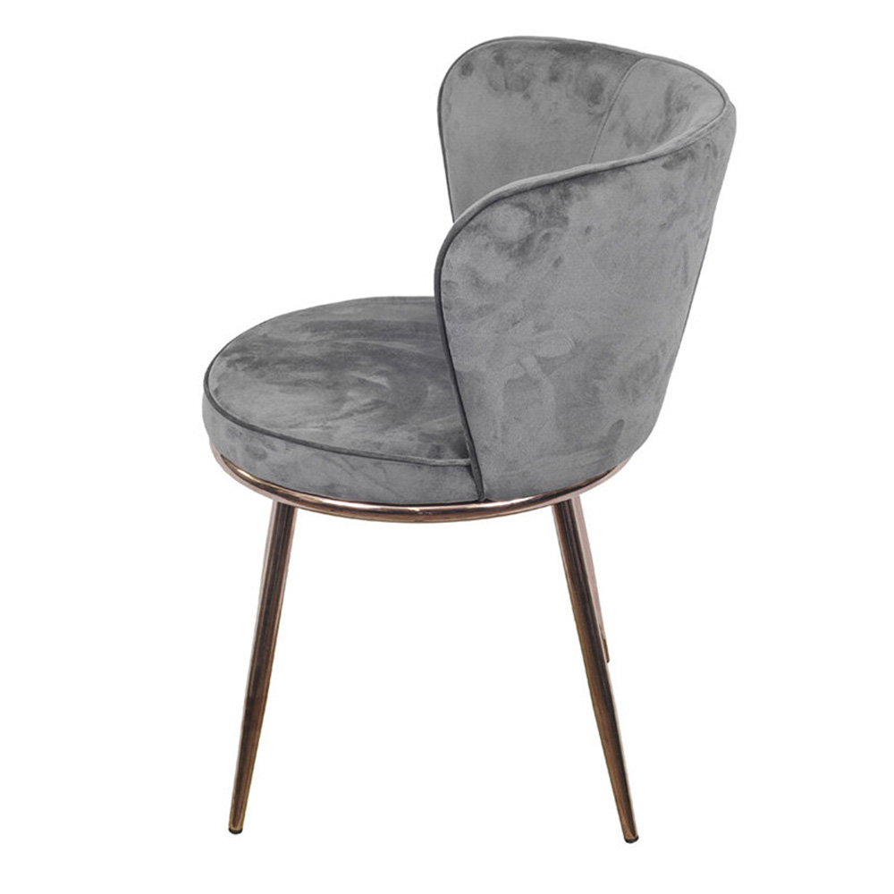 Cadeira Nanda base Cobre - Cinza