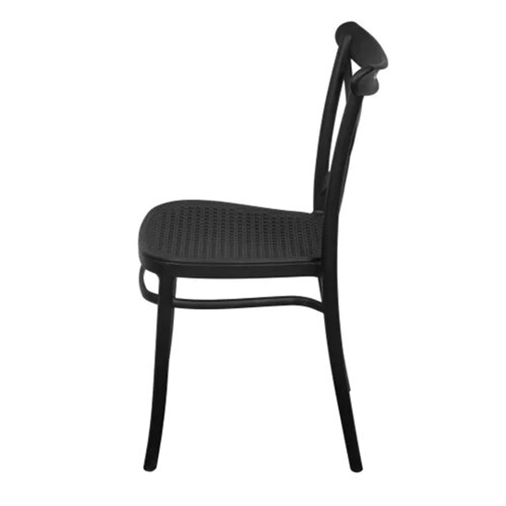 Cadeira Plats - Preta/Preta