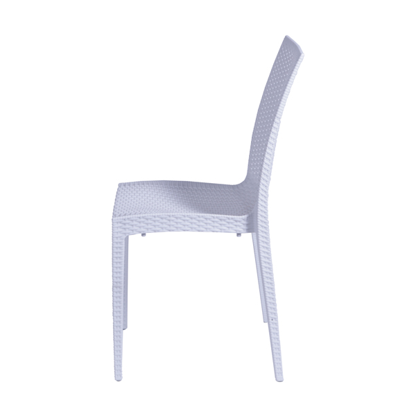Cadeira Rattan Cozinha Sala De Jantar Polipropileno Branco