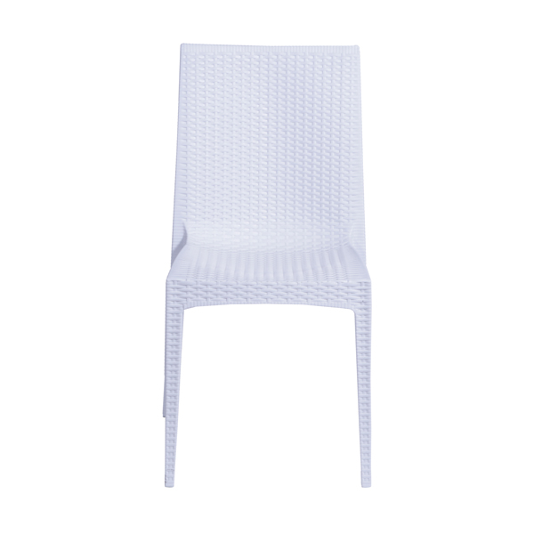 Cadeira Rattan Cozinha Sala De Jantar Polipropileno Branco