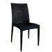 Cadeira Rattan Cozinha Sala De Jantar Polipropileno Preto