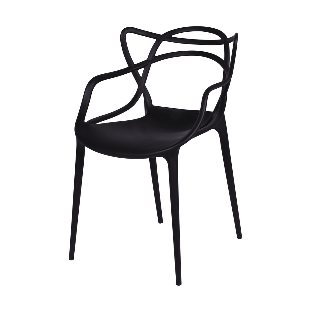 Cadeira Sala de Jantar C/ Braço 54X43X83,5Cm Preto