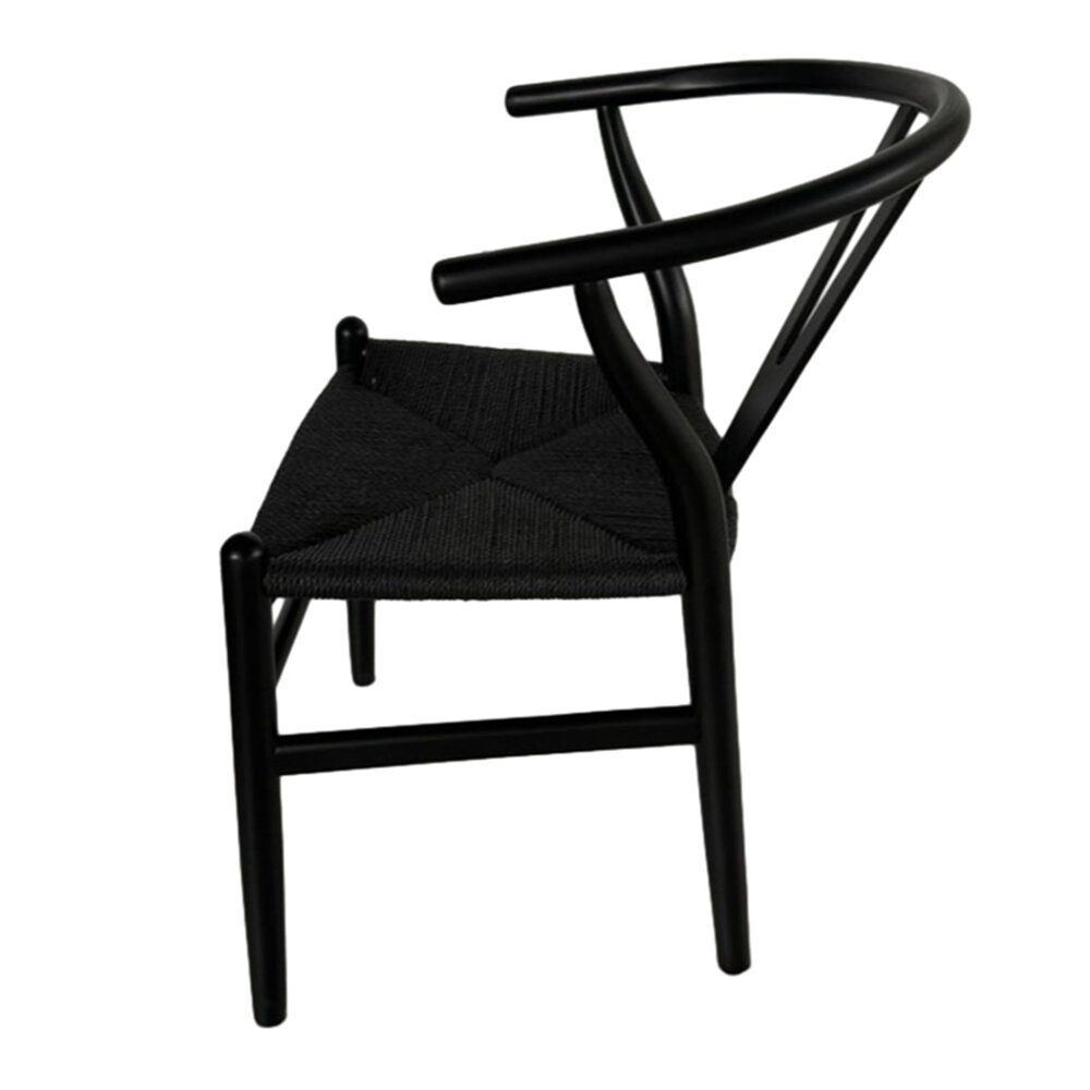 Cadeira Wishbone - Madeira Preta