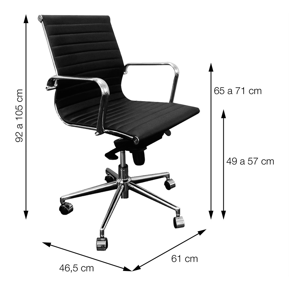 Cadeira de Escritório Diretor Eames Esteirinha I Caramelo