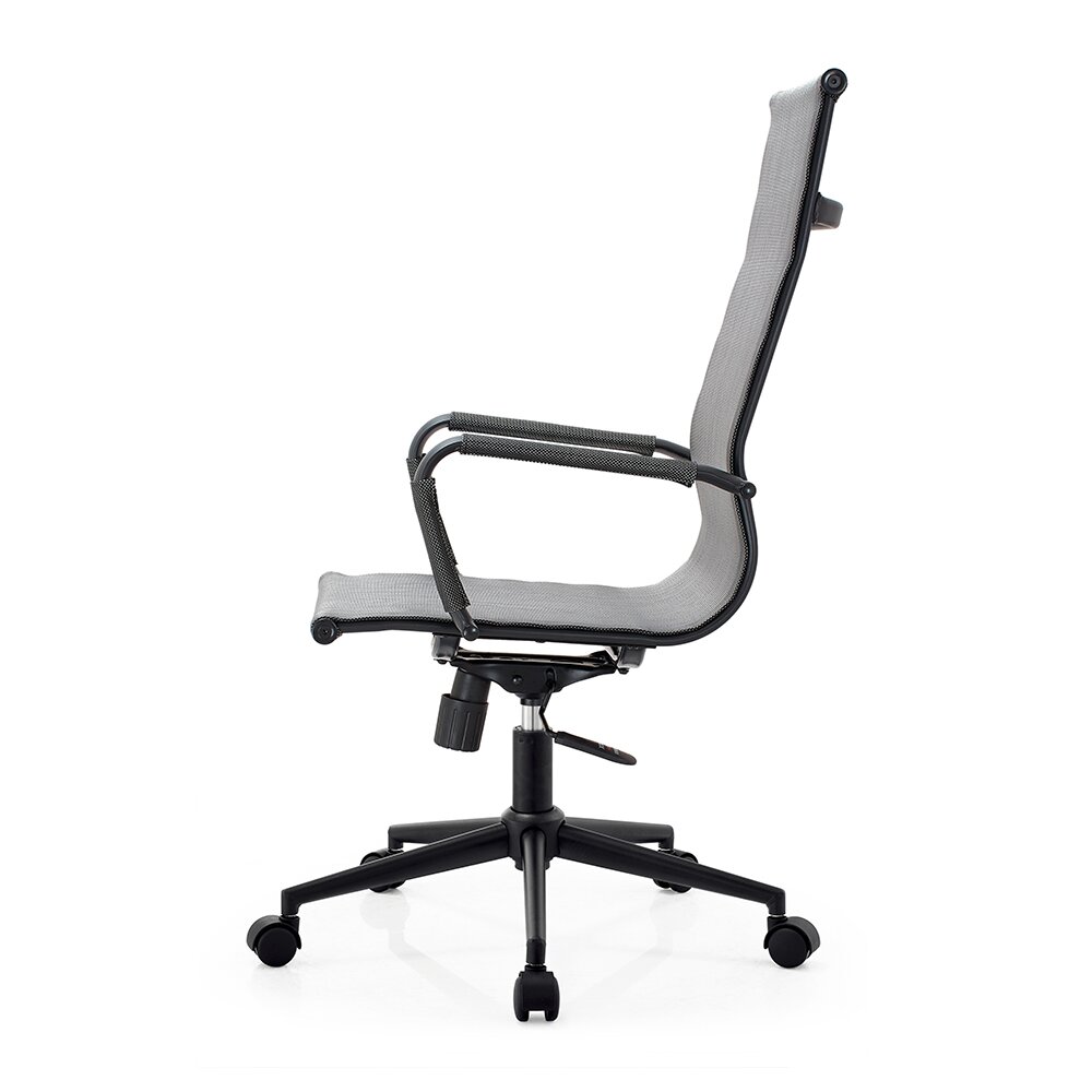 Cadeira de Escritório Eames Dark Esteirinha Alta Tela - Cinza