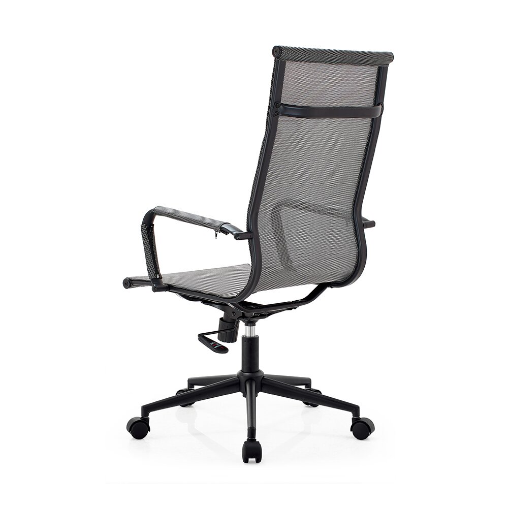Cadeira de Escritório Eames Dark Esteirinha Alta Tela - Cinza