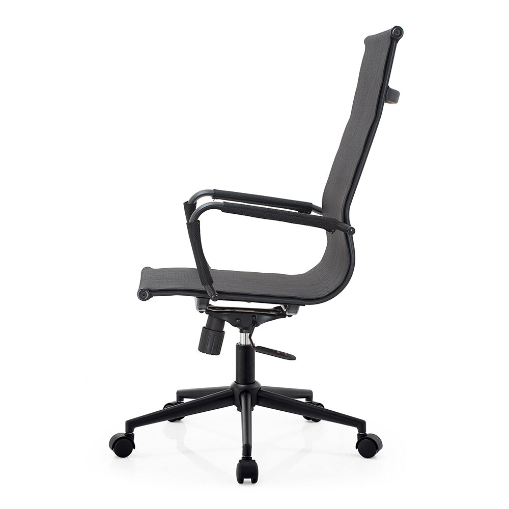 Cadeira de Escritório Eames Dark Esteirinha Alta Tela - Preta