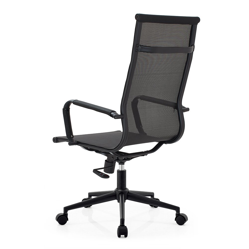 Cadeira de Escritório Eames Dark Esteirinha Alta Tela - Preta