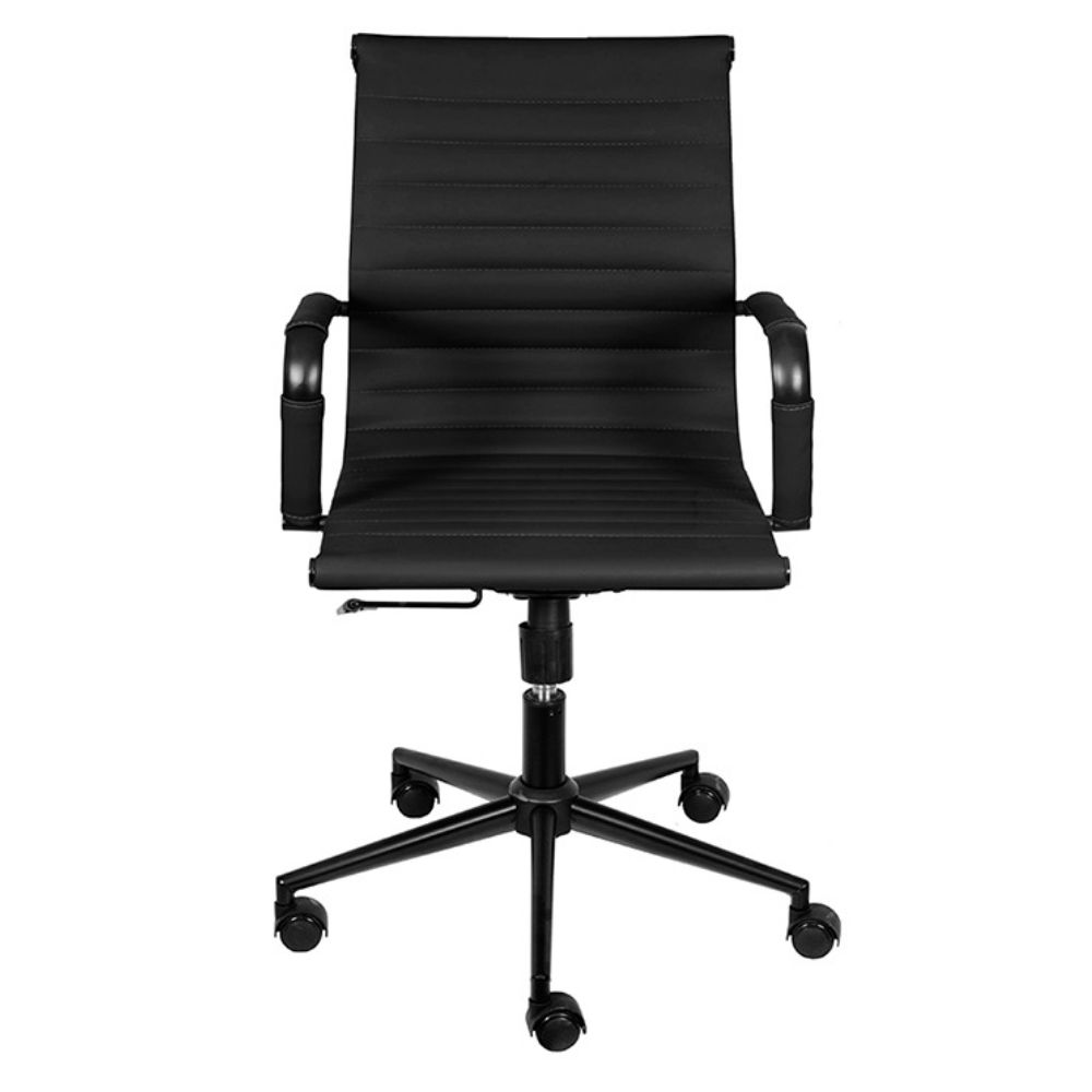 Cadeira de Escritório Eames Dark Esteirinha Baixa - Preta