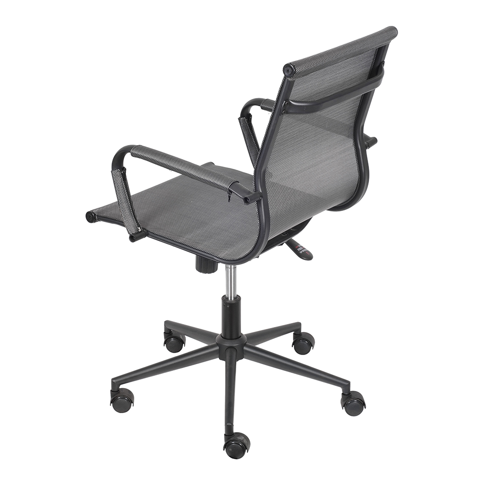 Cadeira de Escritório Eames Dark Esteirinha Baixa Tela - Cinza