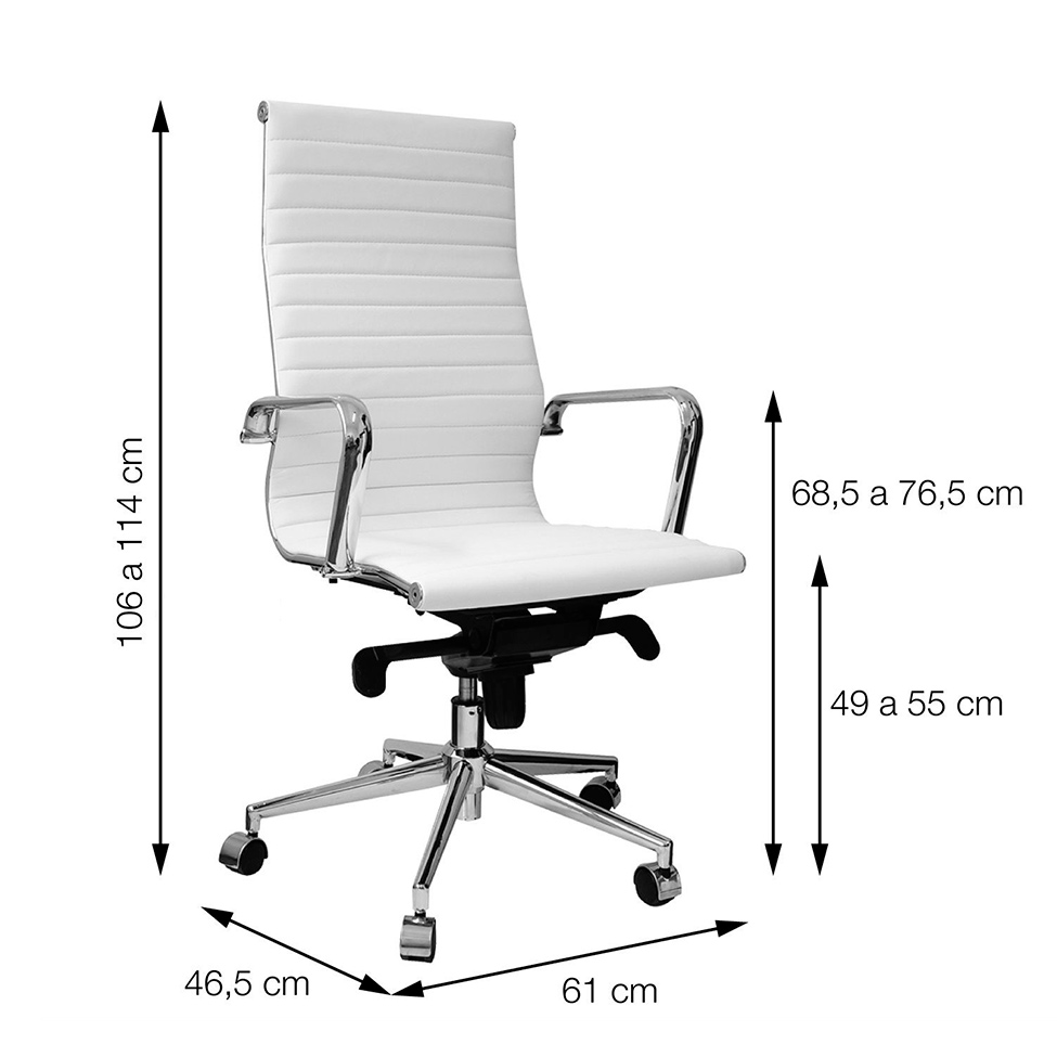 Cadeira de Escritório Presidente Eames Esteirinha Café