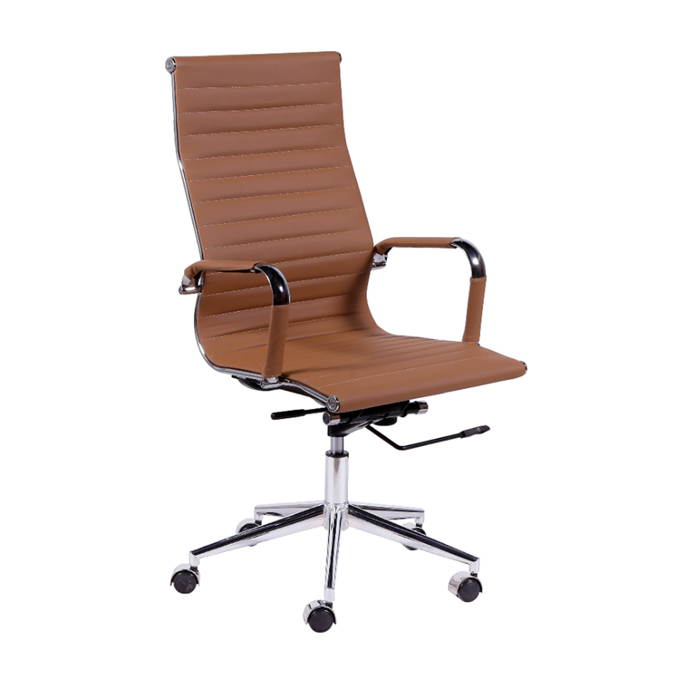 Cadeira de Escritório Presidente Eames Esteirinha Caramelo