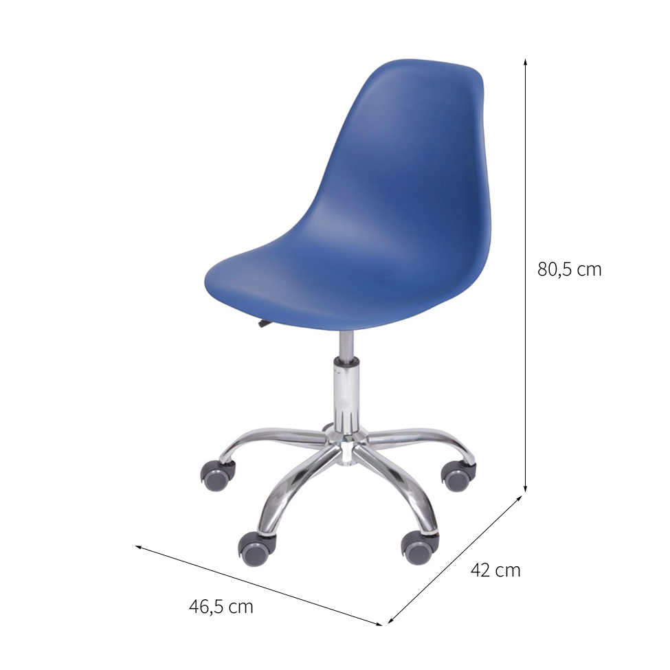Cadeira de Escritório Secretária DKR Eames Azul Marinho