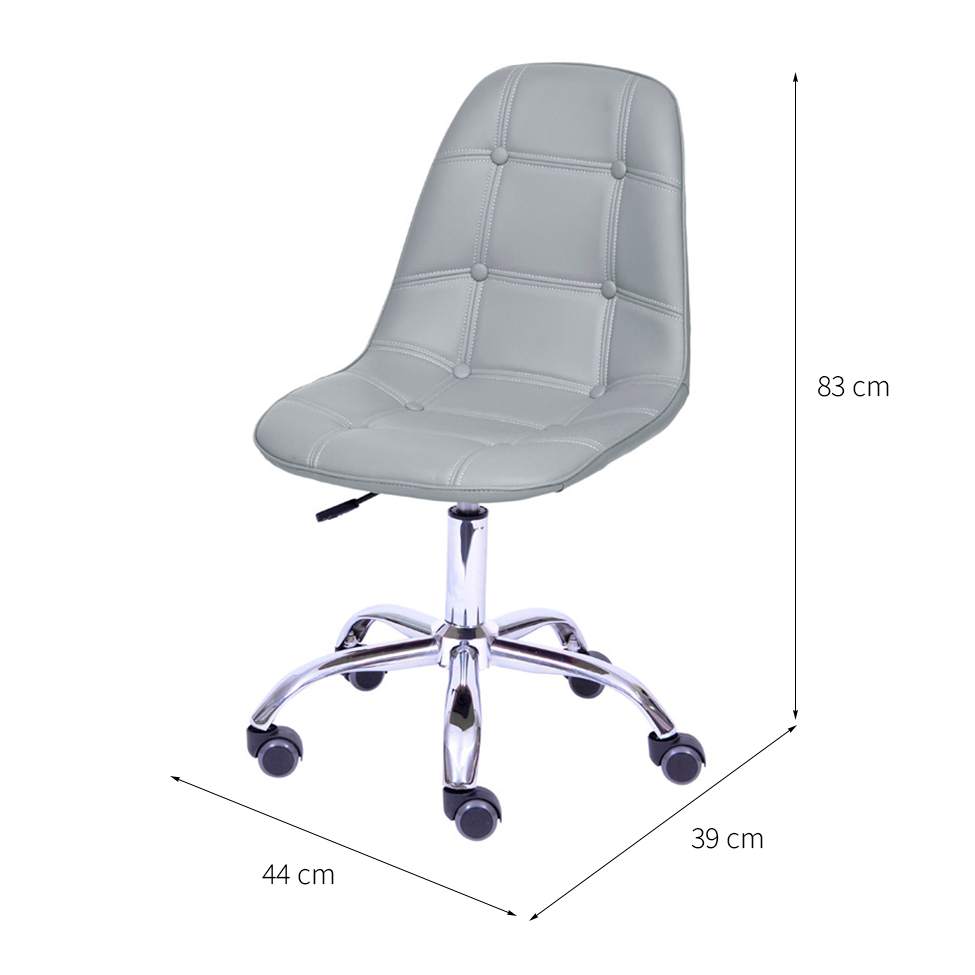 Cadeira de Escritório Secretária DKR Eames Botonê Cinza