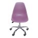 Cadeira de Escritório Secretária DKR Eames Roxa e Madeira