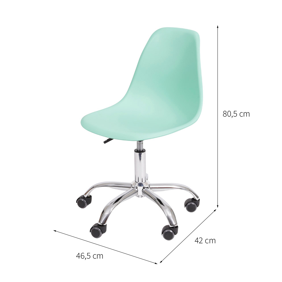 Cadeira de Escritório Secretária DKR Eames Verde Claro