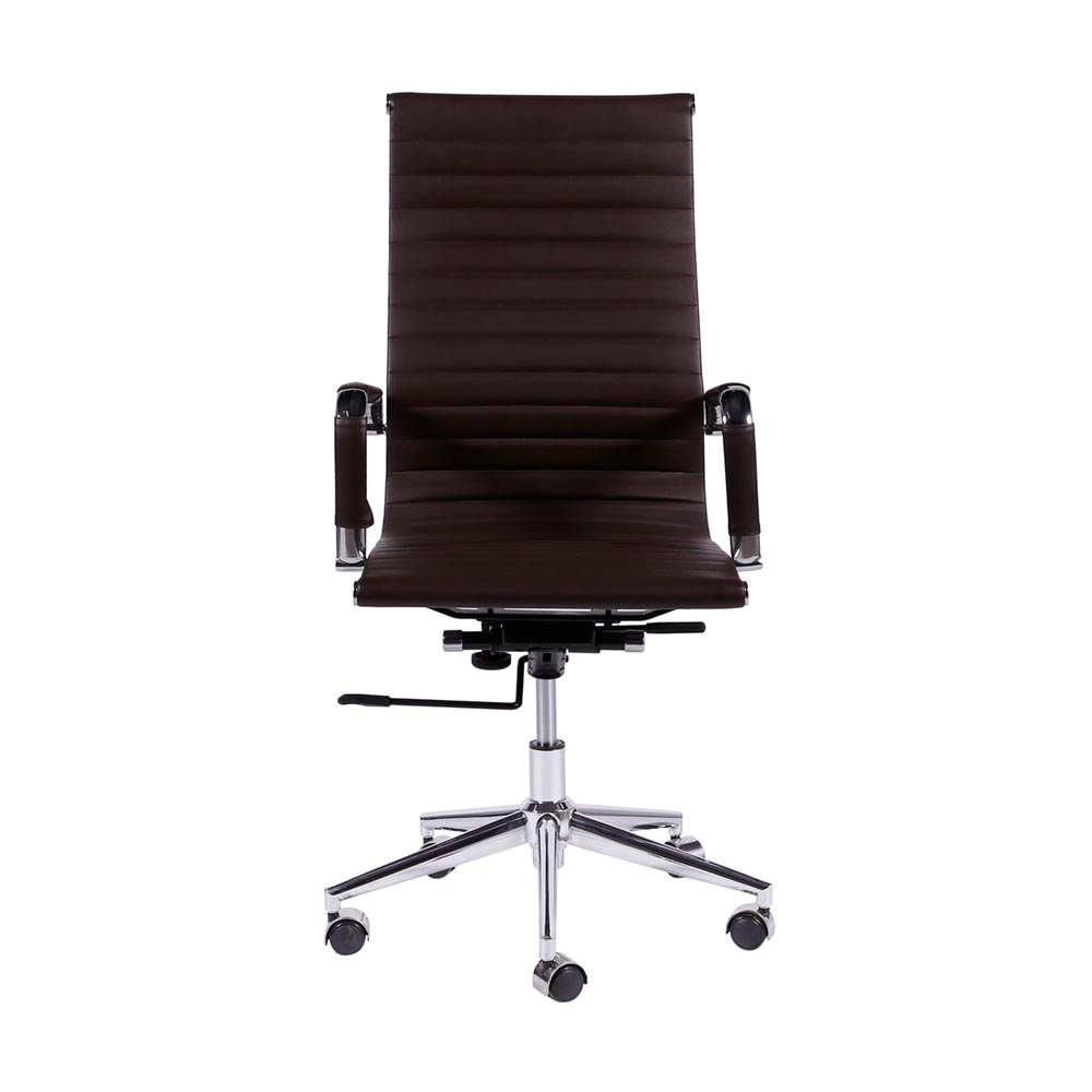 Cadeira de Escritorio Eames Esteirinha Alta - PU Café