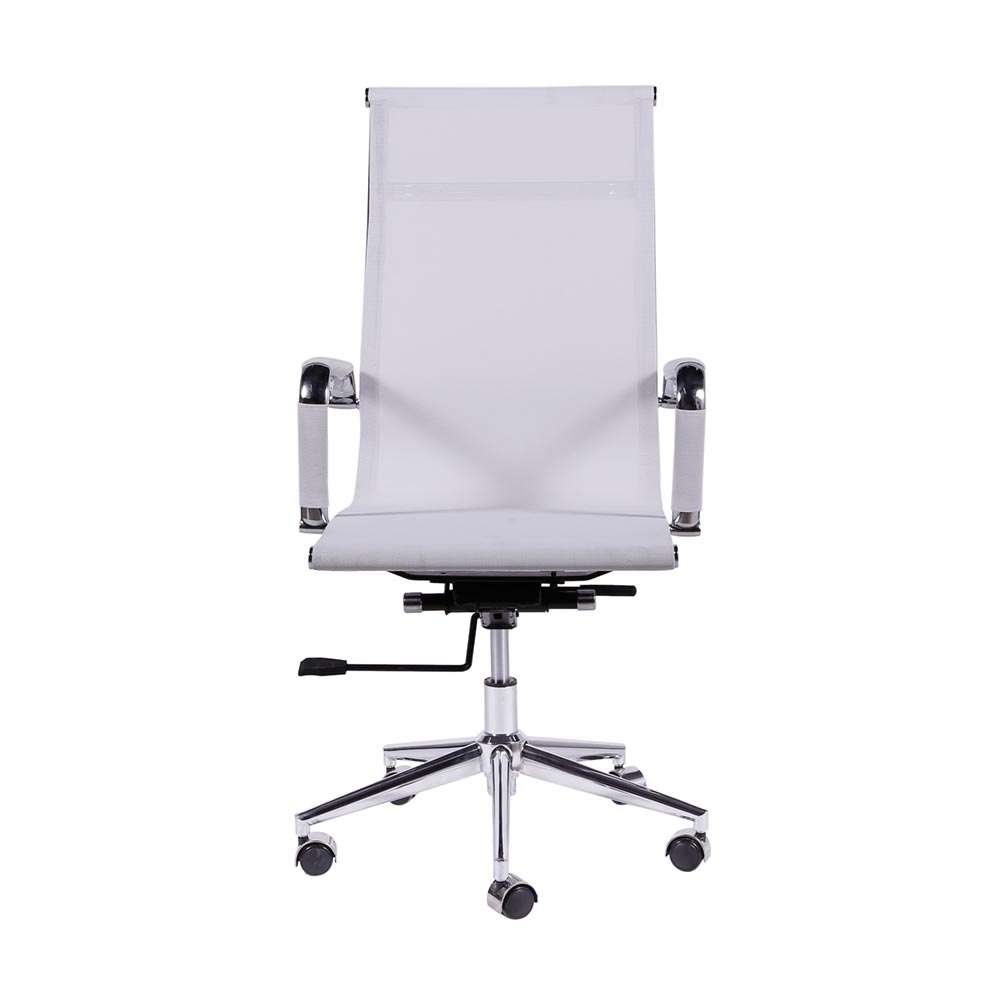 Cadeira de Escritorio Eames Esteirinha Alta Tela - Mesh Branca