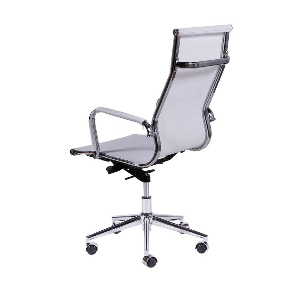 Cadeira de Escritorio Eames Esteirinha Alta Tela - Mesh Branca