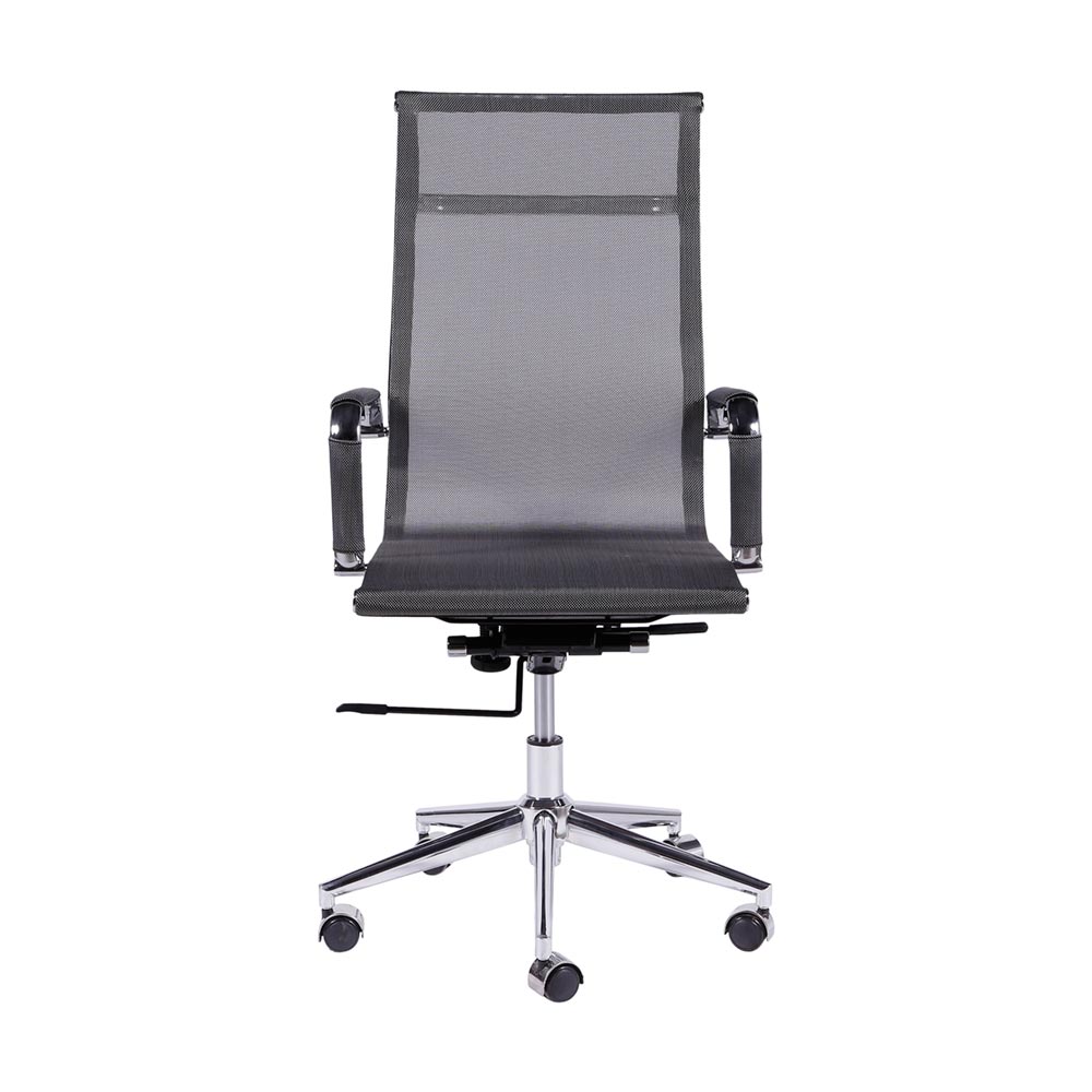 Cadeira de Escritorio Eames Esteirinha Alta Tela - Mesh Cinza