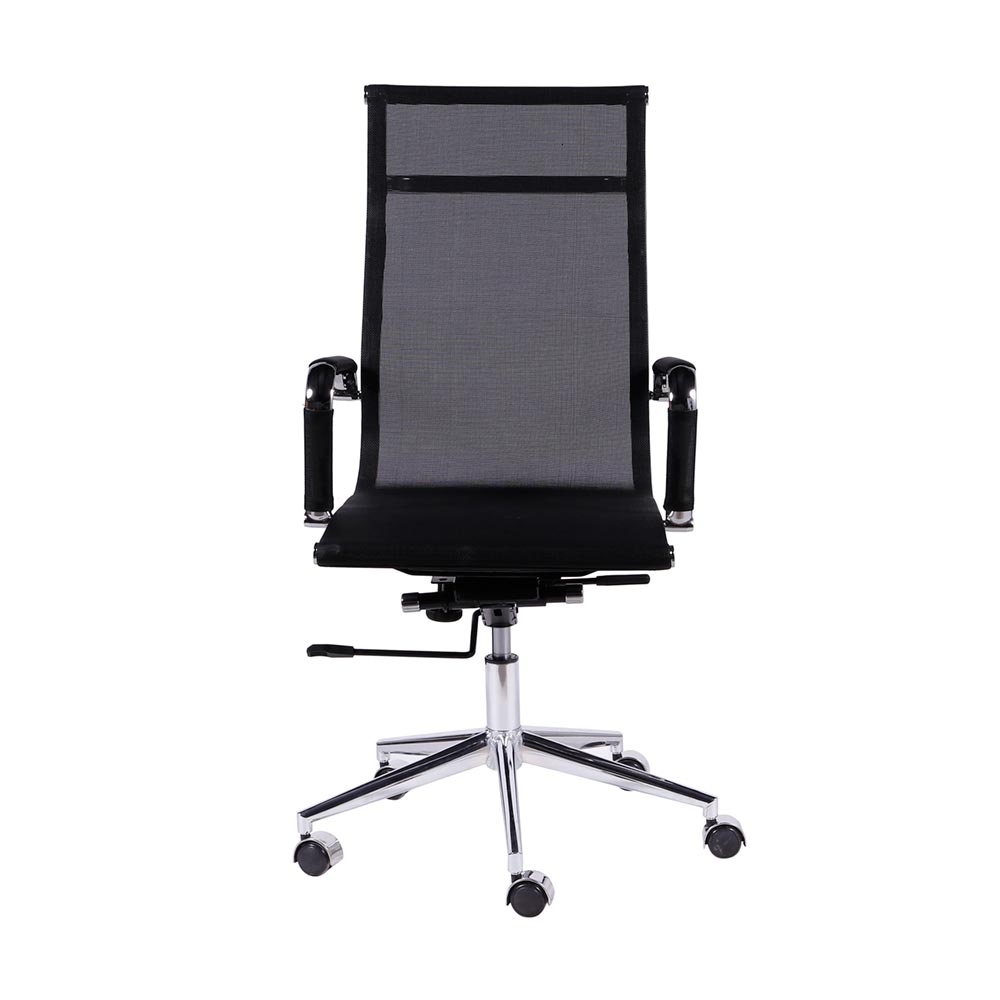 Cadeira de Escritorio Eames Esteirinha Alta Tela - Mesh Preta