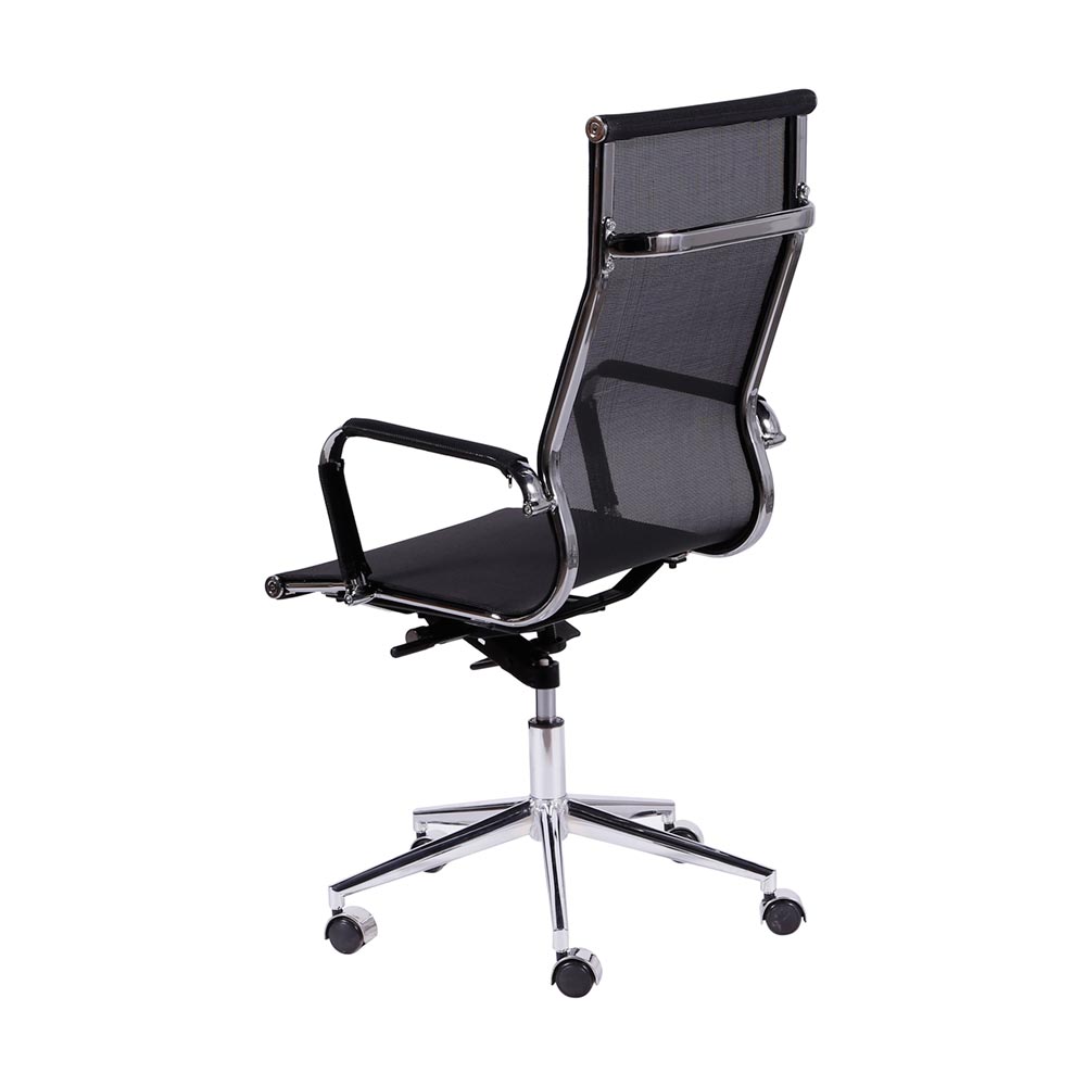 Cadeira de Escritorio Eames Esteirinha Alta Tela - Mesh Preta