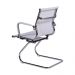 Cadeira de Escritorio Eames Esteirinha Baixa Fixa - Tela Mesh Branca