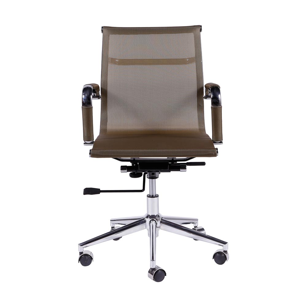 Cadeira de Escritorio Eames Esteirinha Baixa Tela - Mesh Cobre