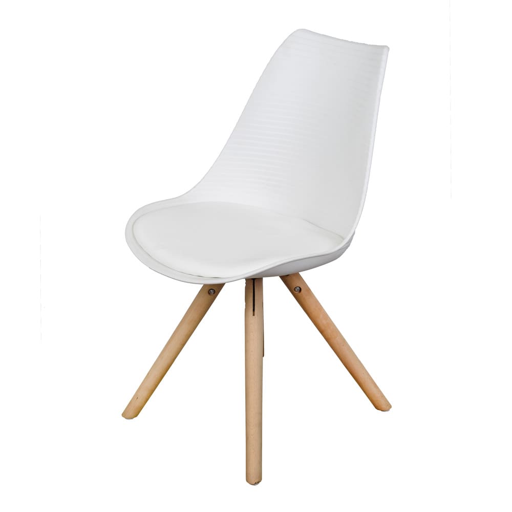 Cadeira de Jantar Modelo Atlas De Polipropileno com Base de Madeira 82,5x48x58cm