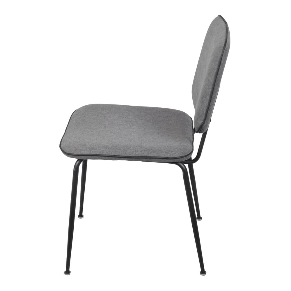 Cadeira de Jantar Modelo Batur 4 Pés - Assento em Espuma Revestido em Linho 85x48x59cm