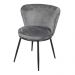 Cadeira de Jantar Modelo Nanda base preta - Assento em Espuma Revestido em Veludo 79x57x60cm