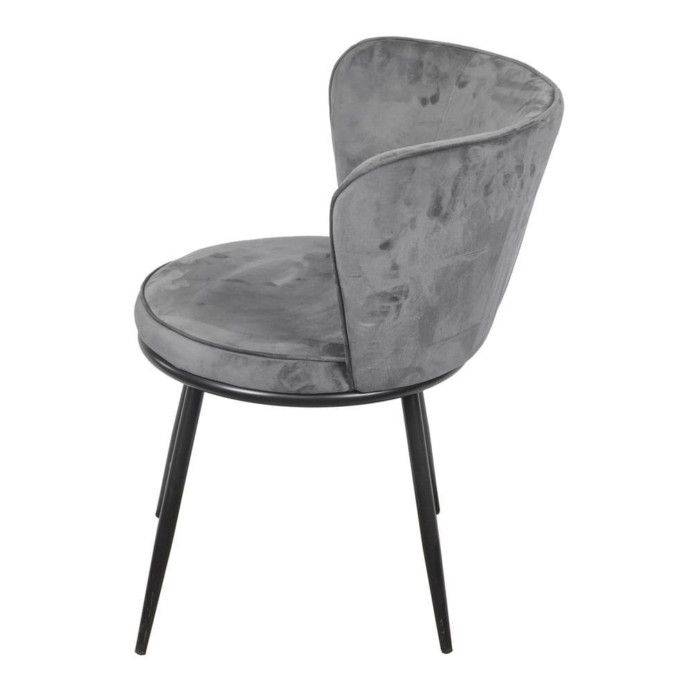 Cadeira de Jantar Modelo Nanda base preta - Assento em Espuma Revestido em Veludo 79x57x60cm