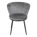 Cadeira de Jantar Modelo Nanda base preta - Assento em Espuma Revestido em Veludo 79x57x60cm