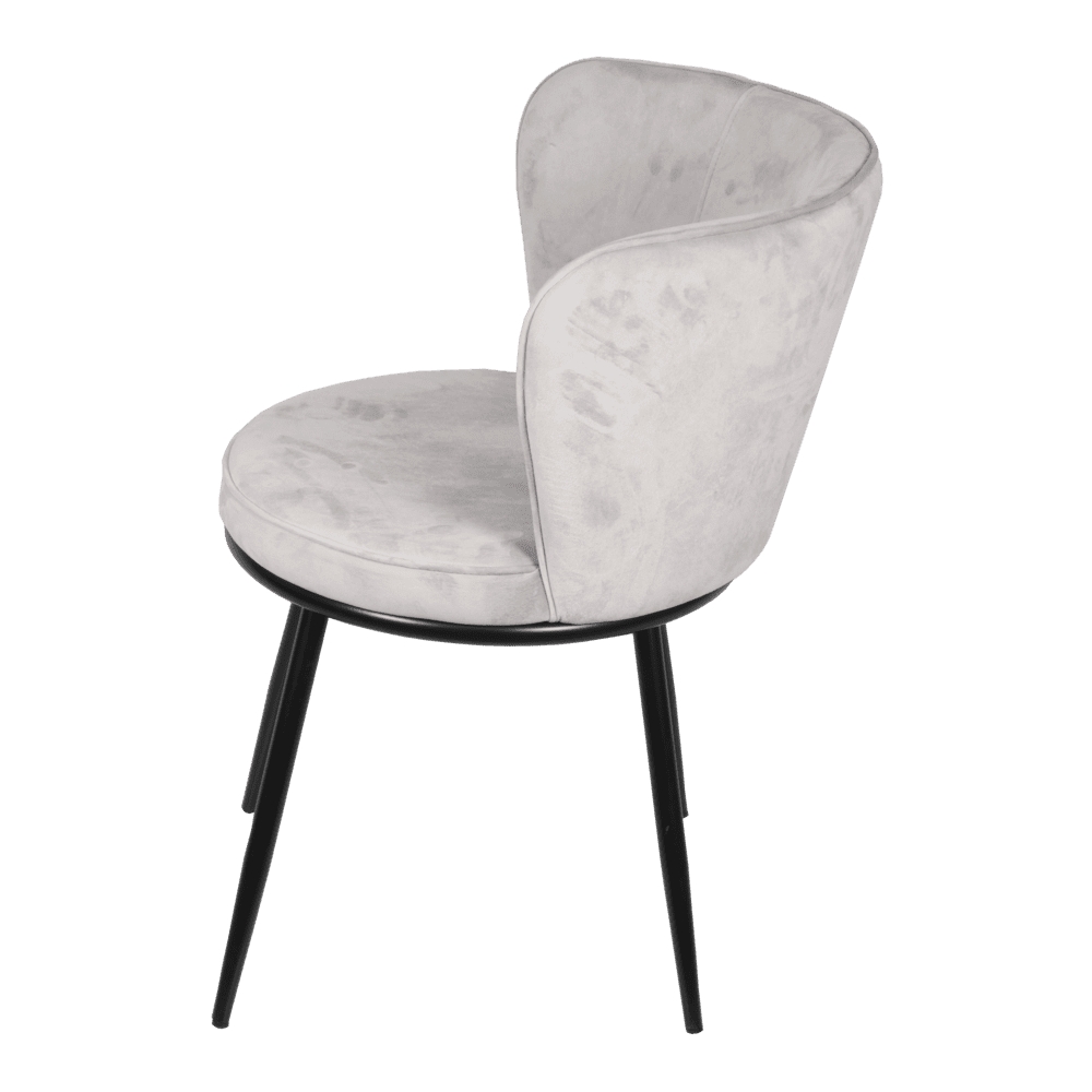 Cadeira de Jantar Modelo Nanda base preta - Assento em Espuma Revestido em Veludo 79x57x60cm