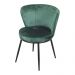 Cadeira de Jantar Modelo Nanda base preta - Assento em Espuma Revestido em Veludo 79x57x60cm
